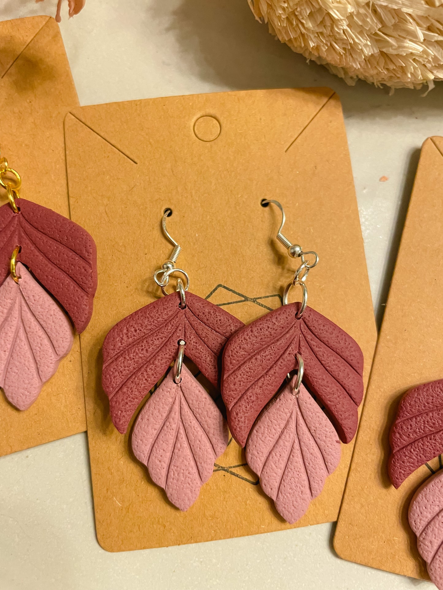 Botanical Leaf Drop Earrings