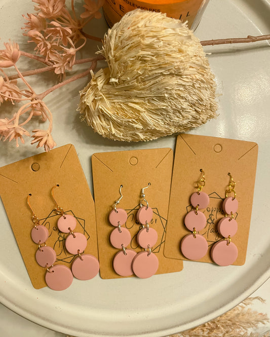 Ballet Pink Drop Earrings