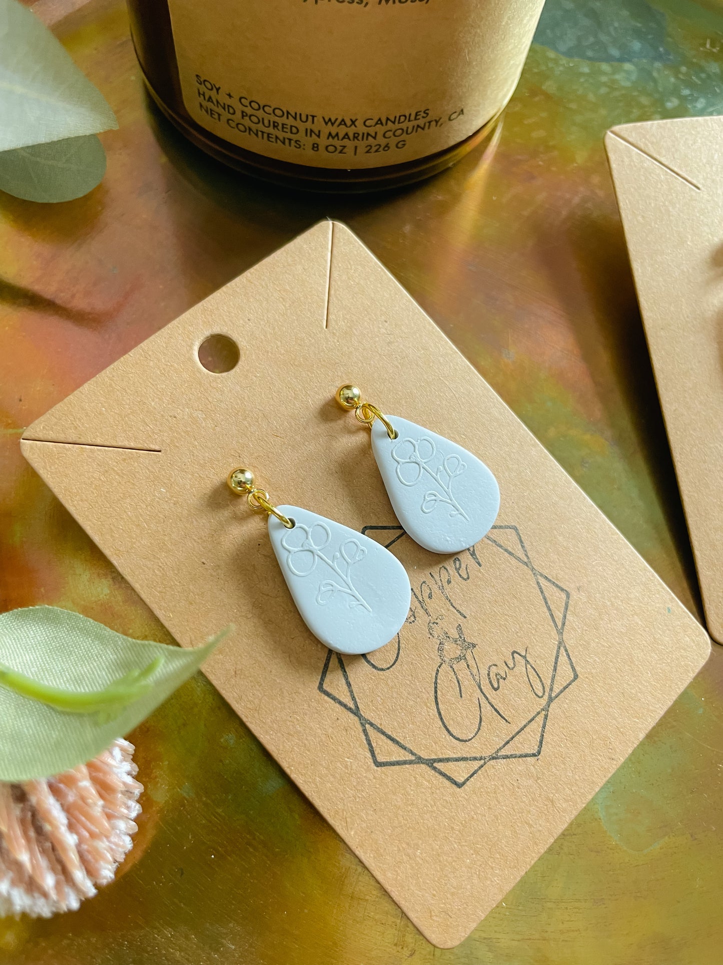 Botanical Teardrop Earring