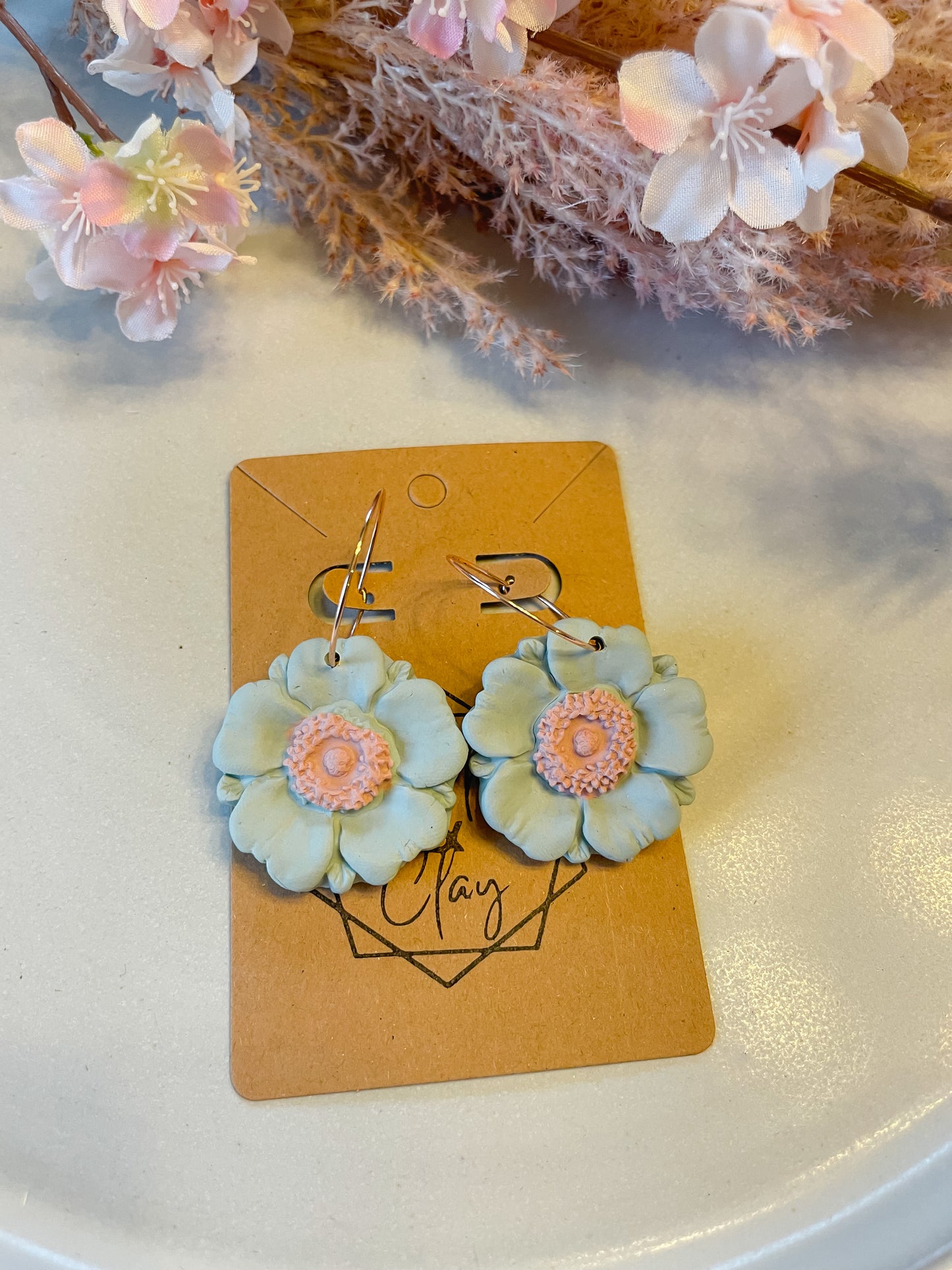 Floral Dangle Statement Earring