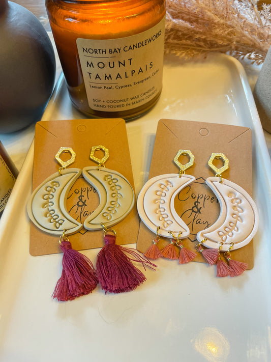 Organic Moons W/ Tassels