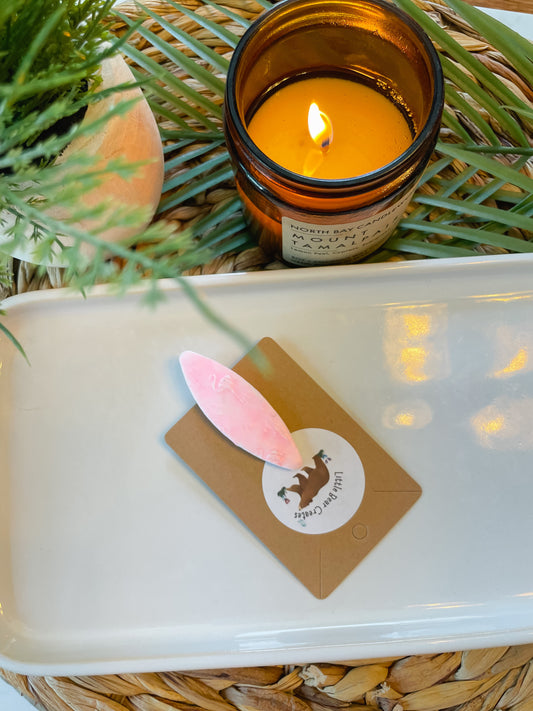 Flamingo Oval Ceramic Inspired Hair Clip