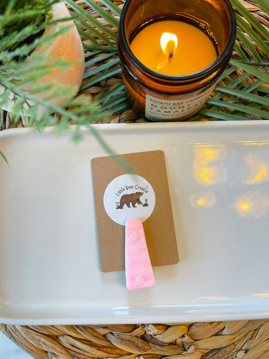 Flamingo Ceramic Inspired Hair Clip (Small)