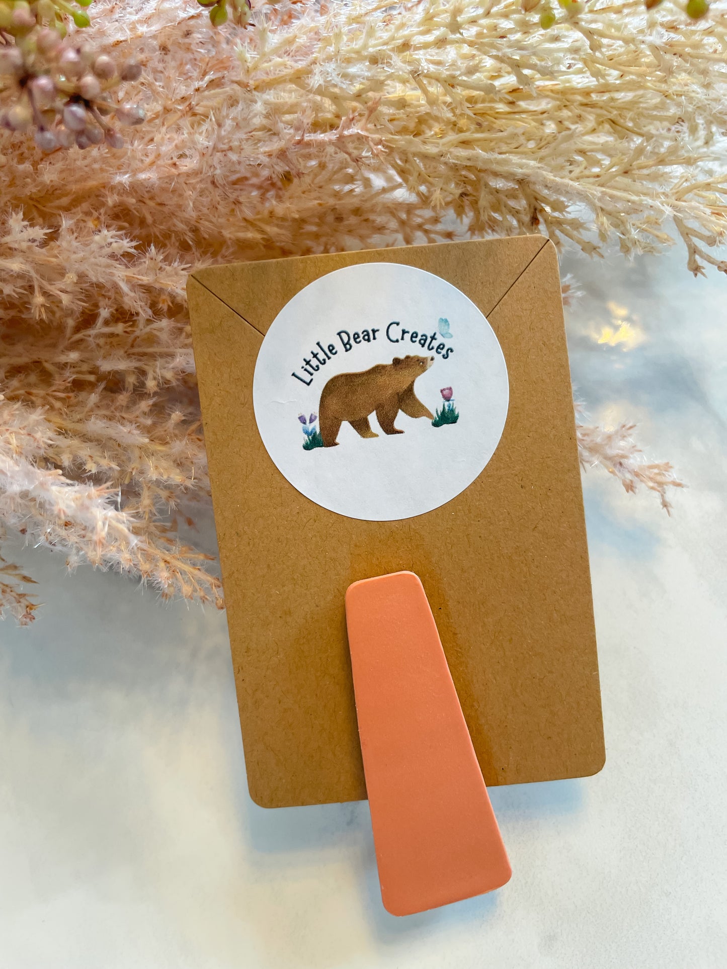 Small Salmon Hair Clip